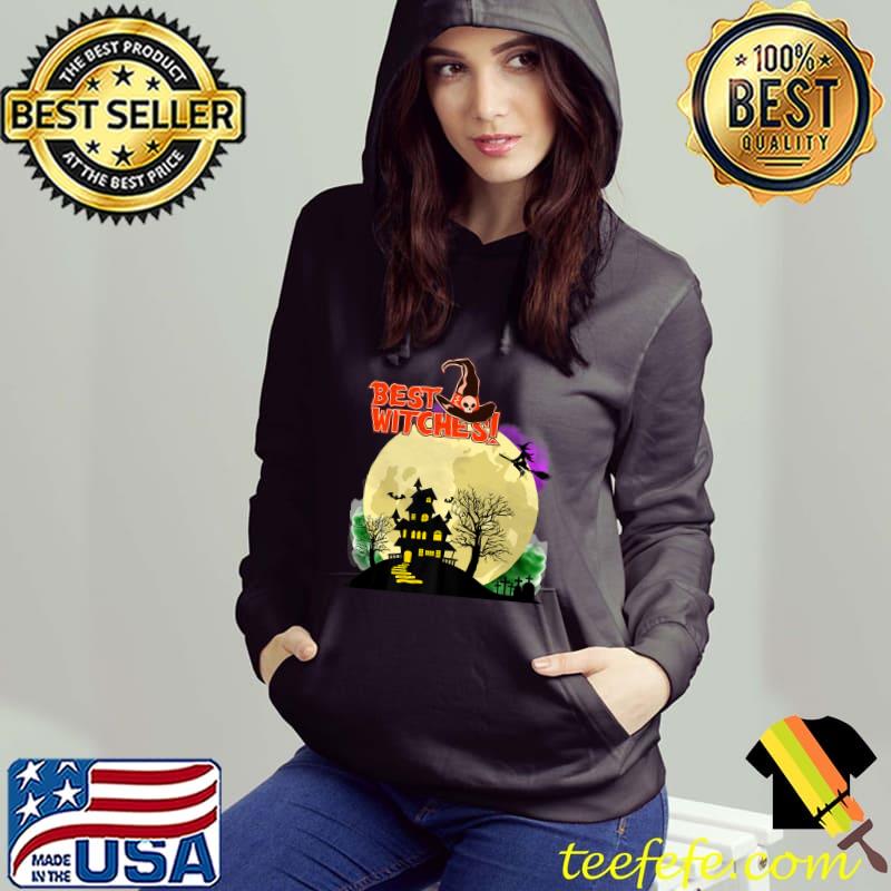 Best witches salem witch riding broom moon halloween T-Shirt Hoodie Best witches salem witch riding broom moon halloween T-Shirt Hoodie
