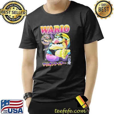 Biker wario nintendo vintage game classic shirt
