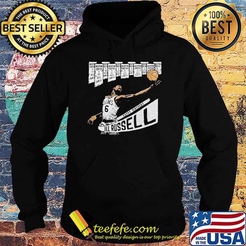 Bill Russell Vintage 90s 11 Rings Shirt Hoodie Bill Russell Vintage 90s 11 Rings Shirt Hoodie