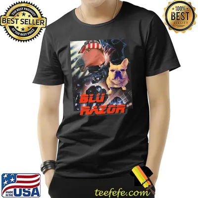 Blu Runner Dogs Poster Cartoon T-Shirt