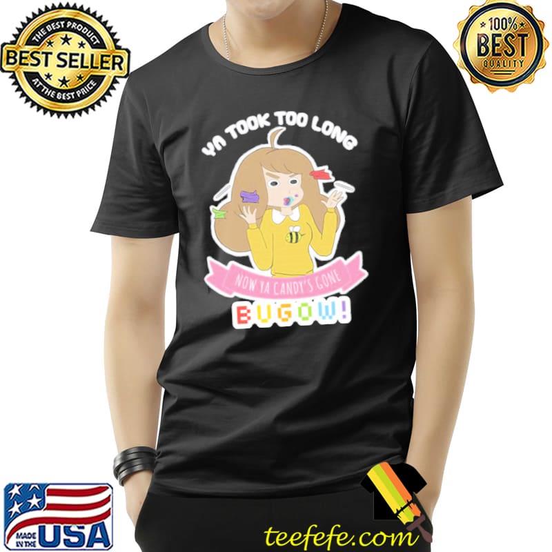 Bugow! now ta candI is gone bee and puppycat shirt