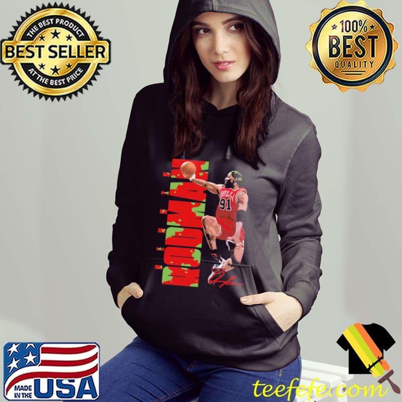 Camo dennis rodman red green basketball art sport s Hoodie Camo dennis rodman red green basketball art sport s Hoodie