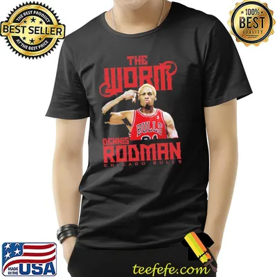 Chicago bulls the worm dennis rodman basketball player graphic sport shirt