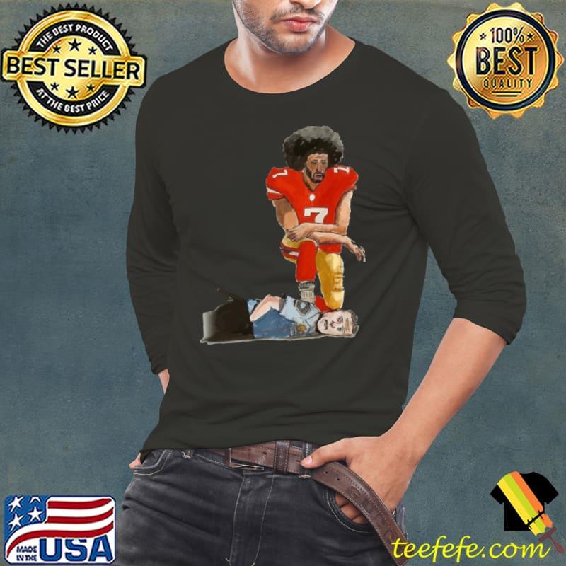 Colin Kaepernick - Derek Chauvin T-Shirt Long Sleeve Tee Colin Kaepernick - Derek Chauvin T-Shirt Long Sleeve Tee