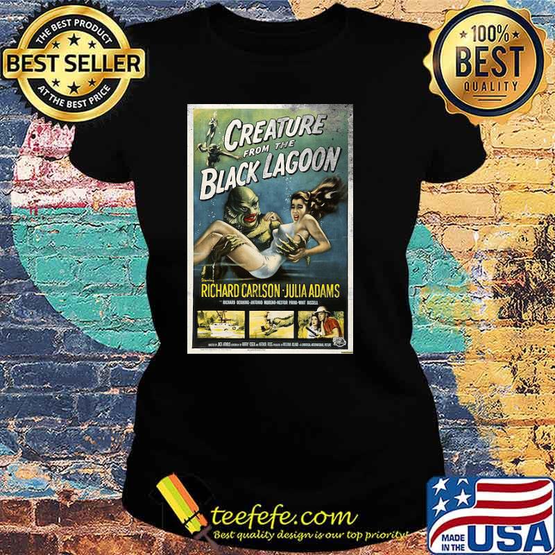 Creature from the Black Lagoon Richard Carlson Horror Movie Shirt Ladies tee Creature from the Black Lagoon Richard Carlson Horror Movie Shirt Ladies tee