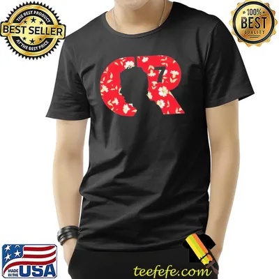 Cristiano ronaldo man utd cr 7 Football flower pattern sport shirt