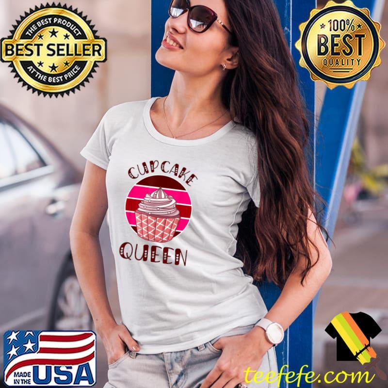 Cupcake Queen Vintage Sunset T-Shirt Ladies Tee Cupcake Queen Vintage Sunset T-Shirt Ladies Tee