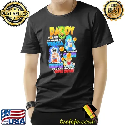 Dragon ball super daddy vegeta goku trunks super saiyan shirt