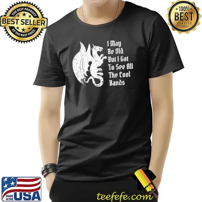 Dragon I Got To See All The Cool Bands Music Concert Vintage T-Shirt