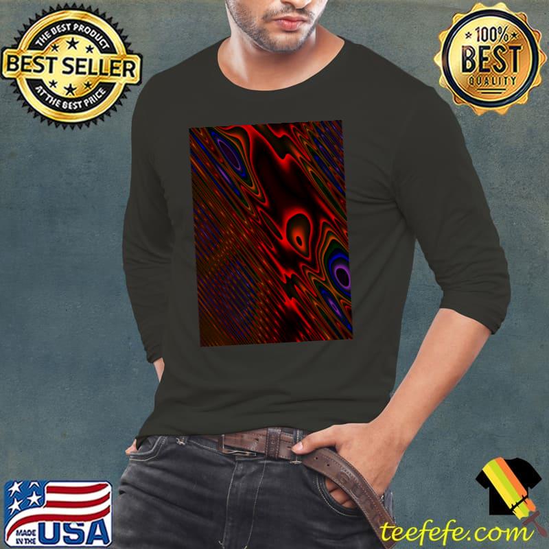 Echoes Of Red And Black With a Comspiracy Of Blue Classic T-Shirt Long Sleeve Tee Echoes Of Red And Black With a Comspiracy Of Blue Classic T-Shirt Long Sleeve Tee