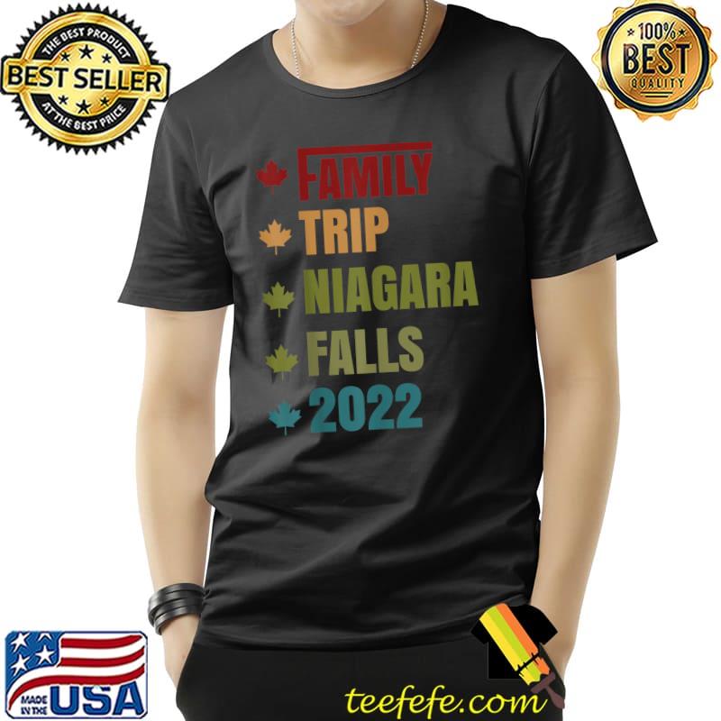 Family Trip 2022 Niagara Falls Vacation Matching Vintage T-Shirt