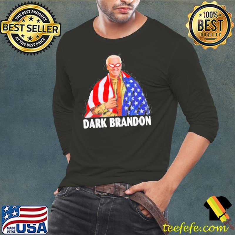 Funny dark brandon Biden us flag shirt. Long Sleeve Tee Funny dark brandon Biden us flag shirt. Long Sleeve Tee