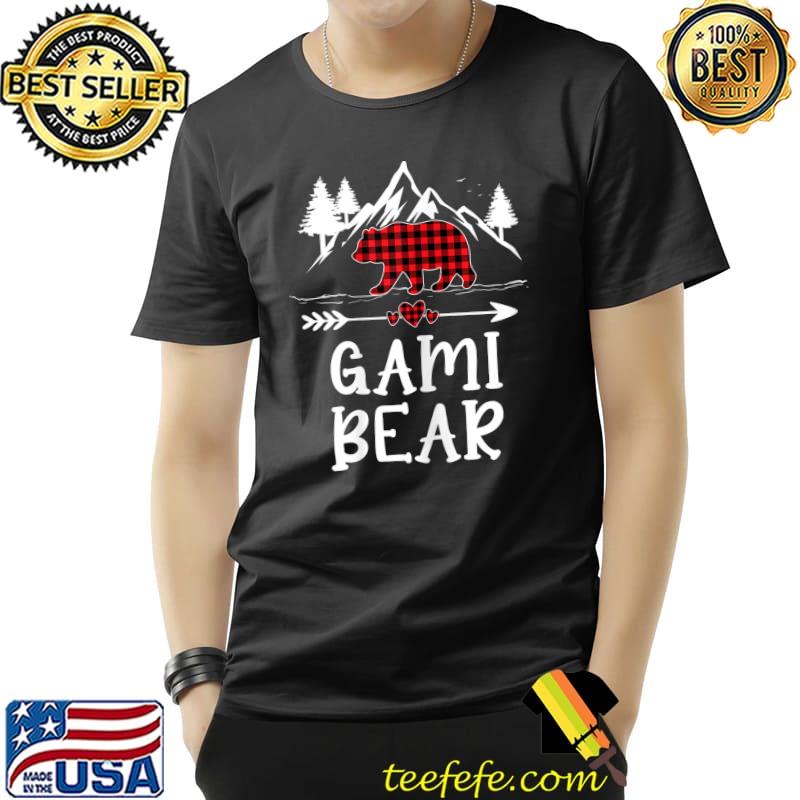 Gami Bear Christmas Pajama Red Plaid Buffalo Mountain T-Shirt Gami Bear Christmas Pajama Red Plaid Buffalo Mountain T-Shirt