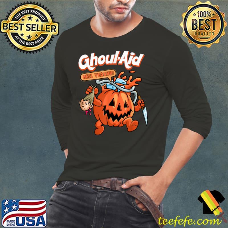 Ghoul Aid Ghoul Pumpkin Halloween T-Shirt Long Sleeve Tee Ghoul Aid Ghoul Pumpkin Halloween T-Shirt Long Sleeve Tee