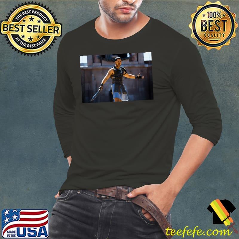 Gladiator - Are You Not Entertained Classic T-Shirt Long Sleeve Tee Gladiator - Are You Not Entertained Classic T-Shirt Long Sleeve Tee