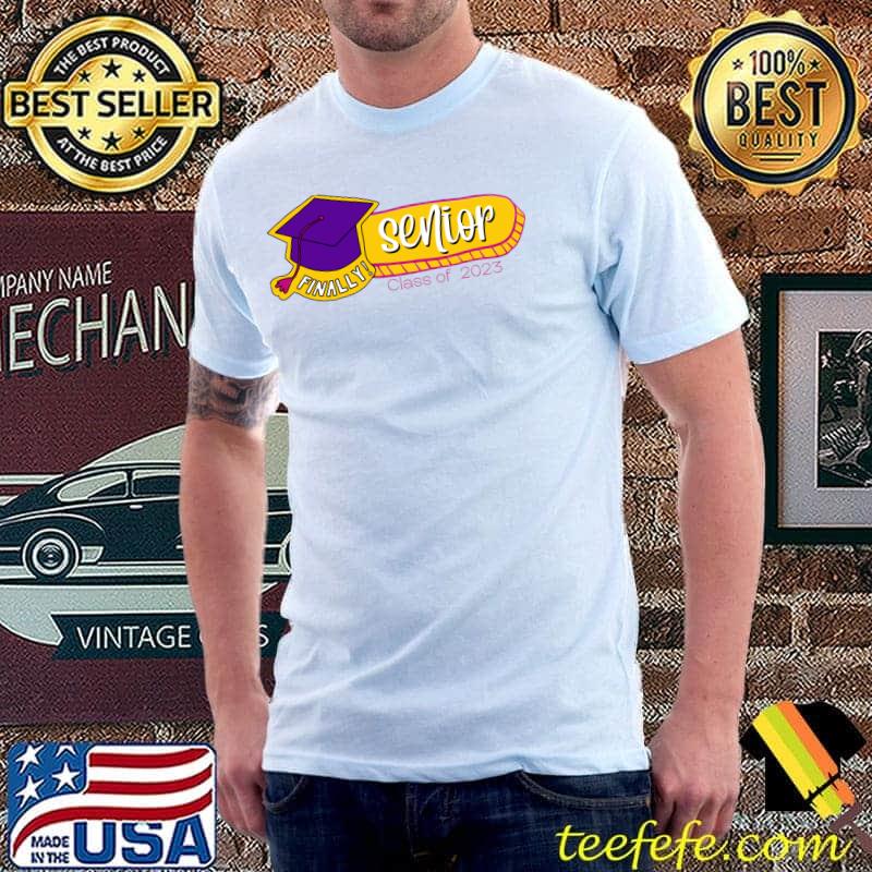 Graduation 2023 Senior Class Of 2023 Purple And Yellow T-Shirt