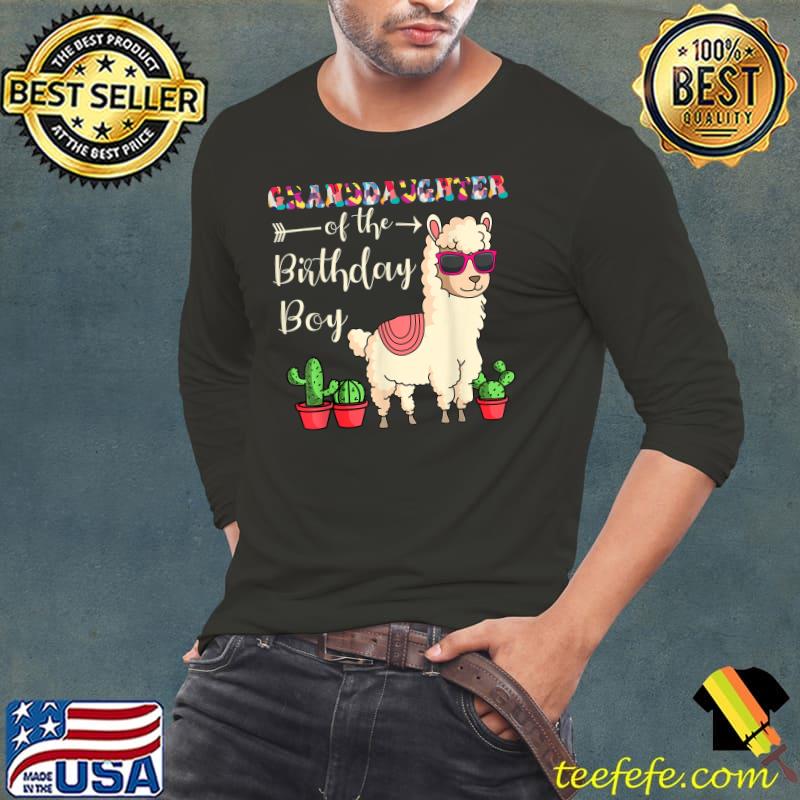 Granddaughter Of The Birthday Boy LLama Bday Party Cactus T-Shirt Long Sleeve Tee Granddaughter Of The Birthday Boy LLama Bday Party Cactus T-Shirt Long Sleeve Tee