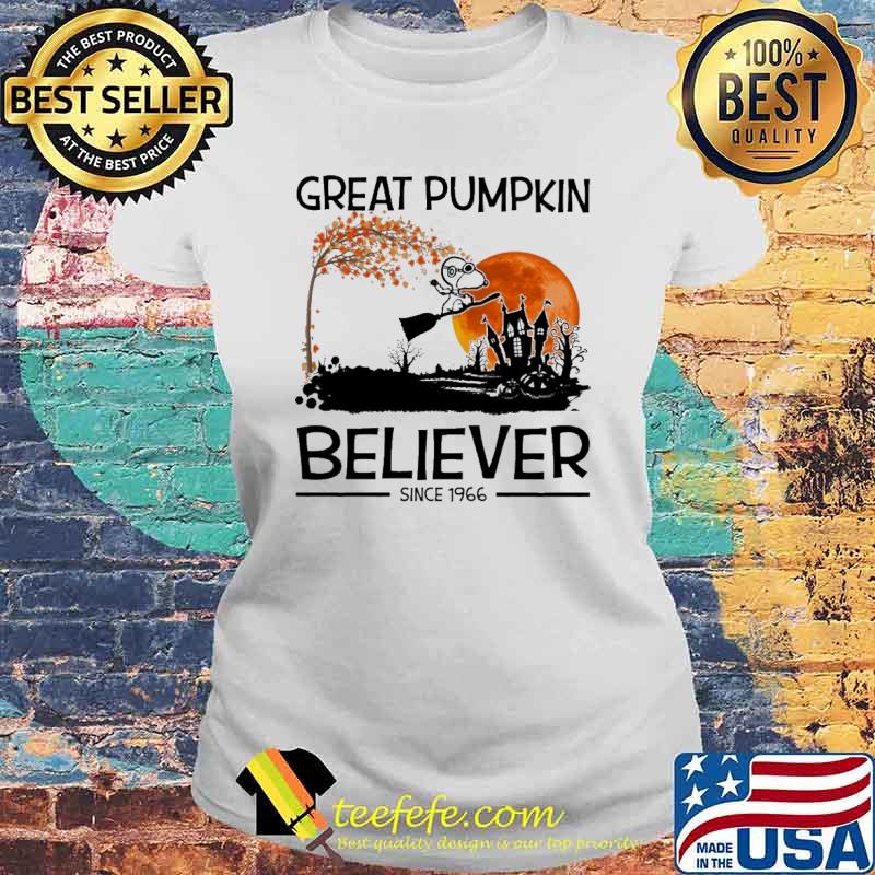 Great Pumpkin Believer Since 1966 Snoopy Shirt Laides tee Great Pumpkin Believer Since 1966 Snoopy Shirt Laides tee