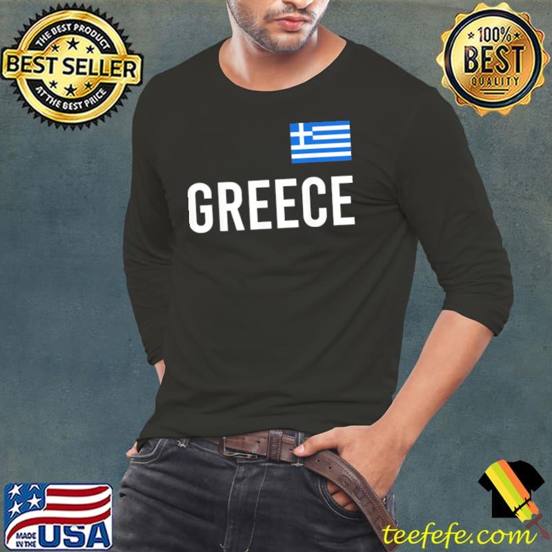Greece women men kids Greece flag souvenir s Long Sleeve Tee Greece women men kids Greece flag souvenir s Long Sleeve Tee