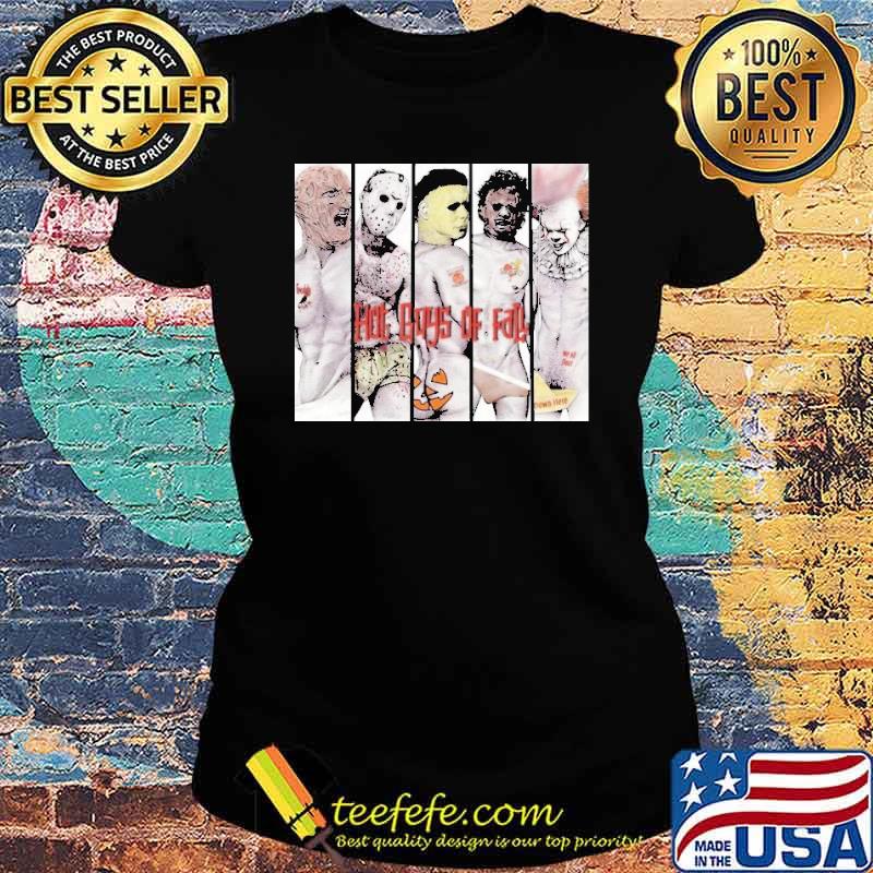Halloween horror movie hot gays of fall Pennywise Michael Myers s Ladies tee Halloween horror movie hot gays of fall Pennywise Michael Myers s Ladies tee