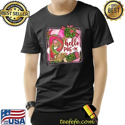 Hello Pre-k Teacher Back to School Funny Girls Boys Kids T-Shirt