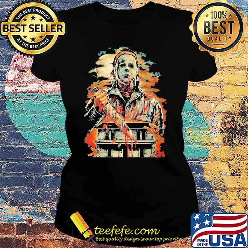 Horro Movie Halloween Micheal Myers Shirt Ladies tee Horro Movie Halloween Micheal Myers Shirt Ladies tee