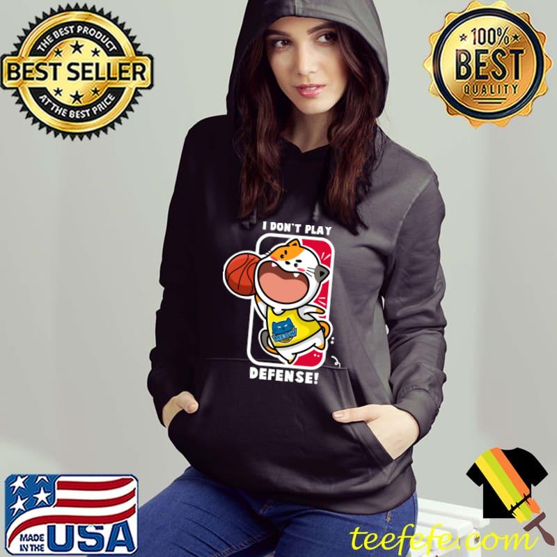 I Don't Play Defense Meow Baseball Team T-Shirt Hoodie I Don't Play Defense Meow Baseball Team T-Shirt Hoodie