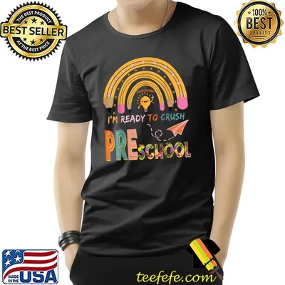 I'm Ready To Crush Preschool Tie Die Rainbow Pencils T-Shirt