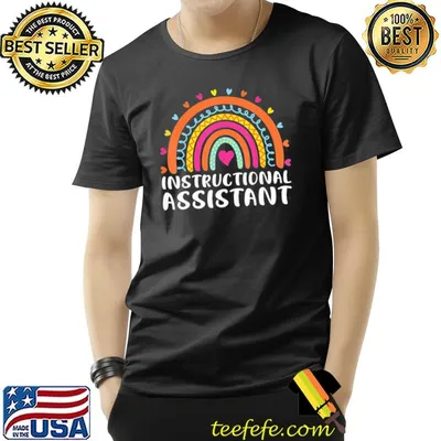 Instructional assistant boho rainbow graduation appreciation shirt