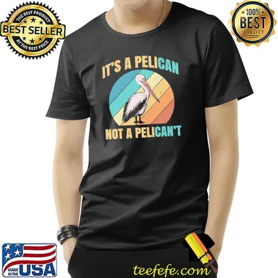 It's a pelican not pelican't funny pelican vintage retro trending shirt