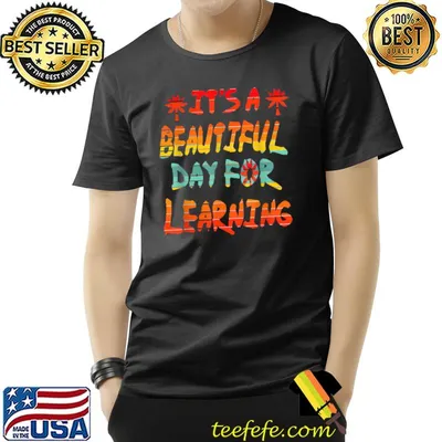 It's Beautiful Day For Learning Retro Teacher Students T-Shirt