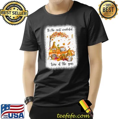 It's The Most Wonderful Time Of The Year Gnomes Bleached T-Shirt