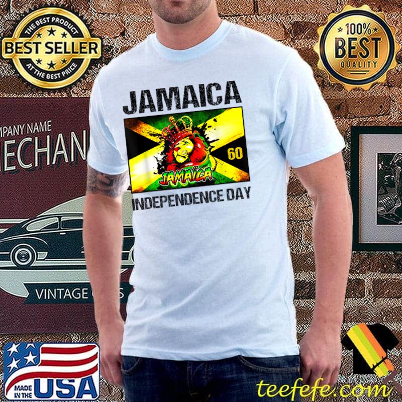 Jamaica 60th Independence Day Jamaica 60 Independence Lion King T-Shirt