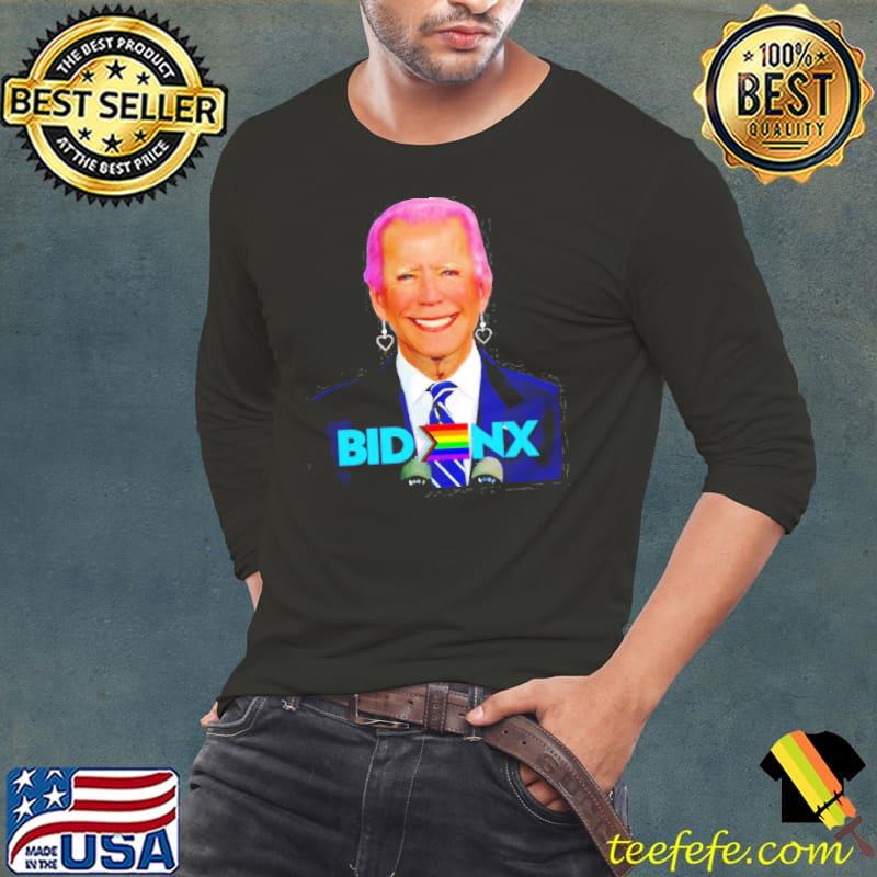 Joe Biden bidnx LGBT pride flag s Long Sleeve Tee Joe Biden bidnx LGBT pride flag s Long Sleeve Tee