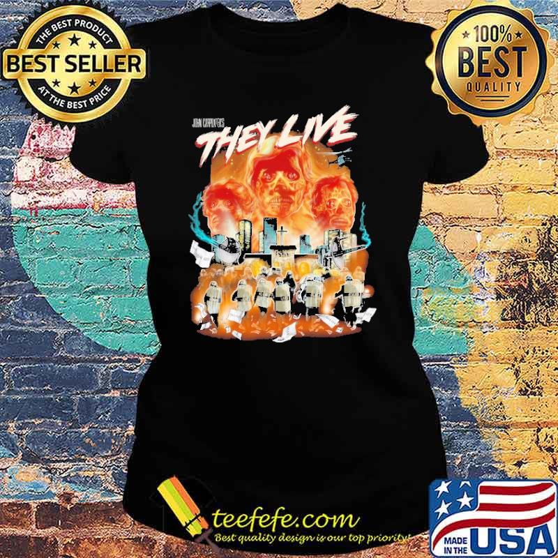 John Carpenter's They Live 1988 Skull Shirt Ladies tee John Carpenter's They Live 1988 Skull Shirt Ladies tee