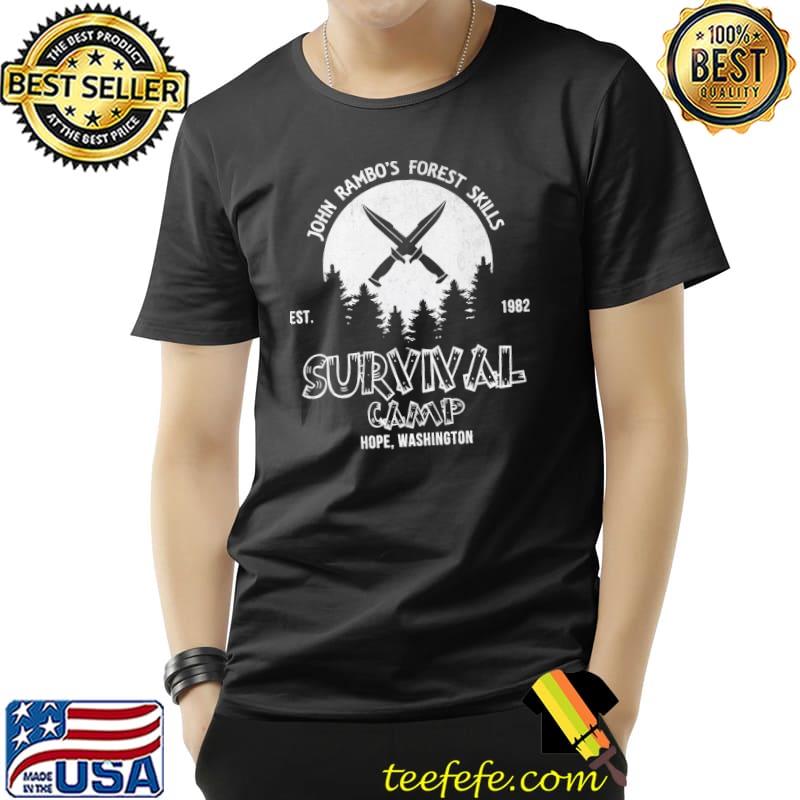 John Rambo forest skills survival camp first blood classic shirt John Rambo forest skills survival camp first blood classic shirt