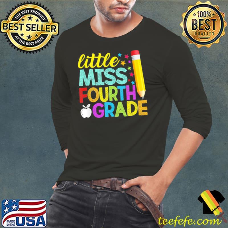 Kids funny back to school little miss 4th grade classic s Long Sleeve Tee Kids funny back to school little miss 4th grade classic s Long Sleeve Tee
