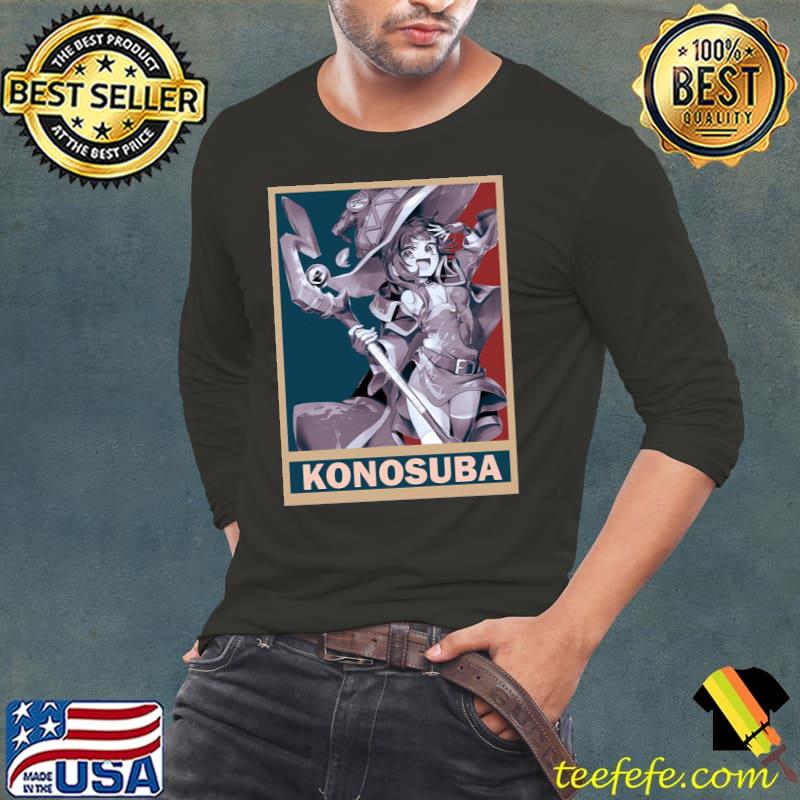 Konosuba megumin kono subarashiI vintage vector anime design s Long Sleeve Tee Konosuba megumin kono subarashiI vintage vector anime design s Long Sleeve Tee