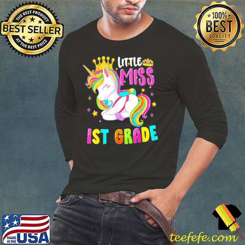 Little miss 1st grade back to school hello first grade girls classic s Long Sleeve Tee Little miss 1st grade back to school hello first grade girls classic s Long Sleeve Tee