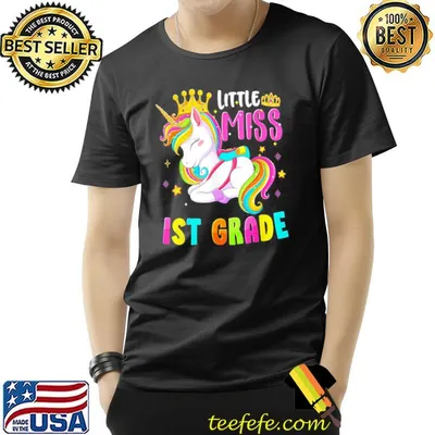 Little miss 1st grade back to school hello first grade girls classic shirt