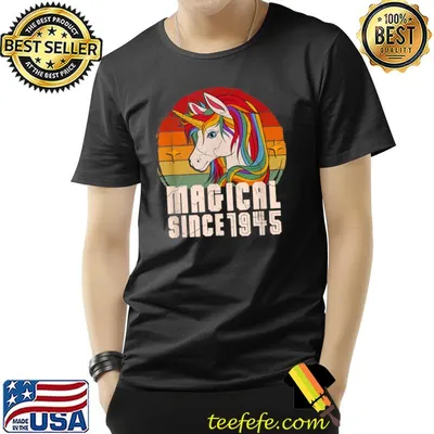Magical Since 1945 Vintage Unicorn Birthday T-Shirt
