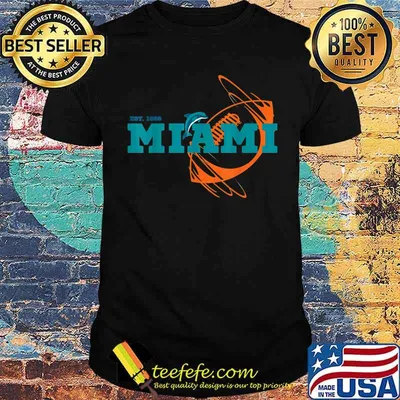 Miami Est 1966 Sports Team Novelty Athletic Dolphin T-shirt