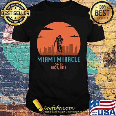 Miami Miracle Funny Football Dolphins T-shirt