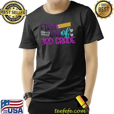 My First Day Of 3rd Grade Back To School Pencil T-Shirt