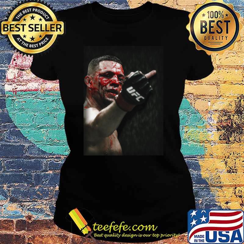 Nate Diaz Flip Finger UFC Nate Diaz Fighter Poster Nate Diaz Classic T-Shirt Ladies tee Nate Diaz Flip Finger UFC Nate Diaz Fighter Poster Nate Diaz Classic T-Shirt Ladies tee