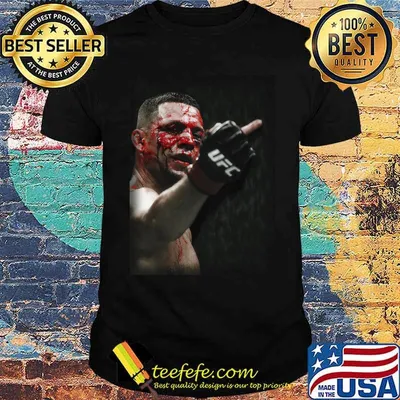 Nate Diaz Flip Finger UFC Nate Diaz Fighter Poster Nate Diaz Classic T-Shirt
