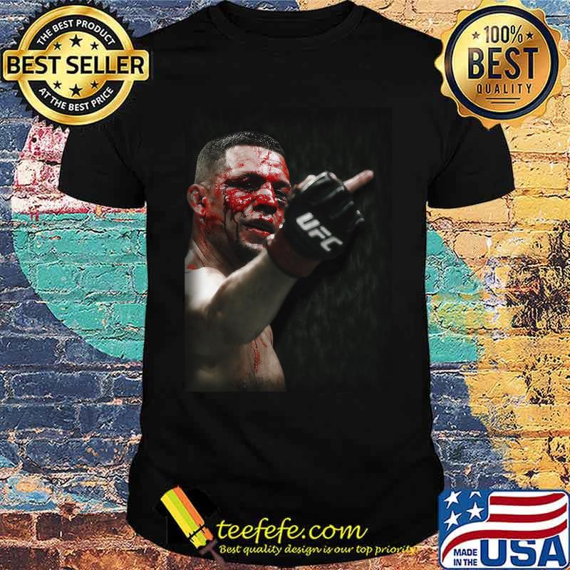 Nate Diaz Flip Finger UFC Nate Diaz Fighter Poster Nate Diaz Classic T-Shirt
