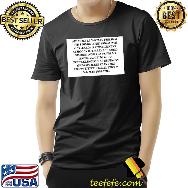 NATHAN FOR YOU INTRO my name is Nathan fielder Classic T-Shirt