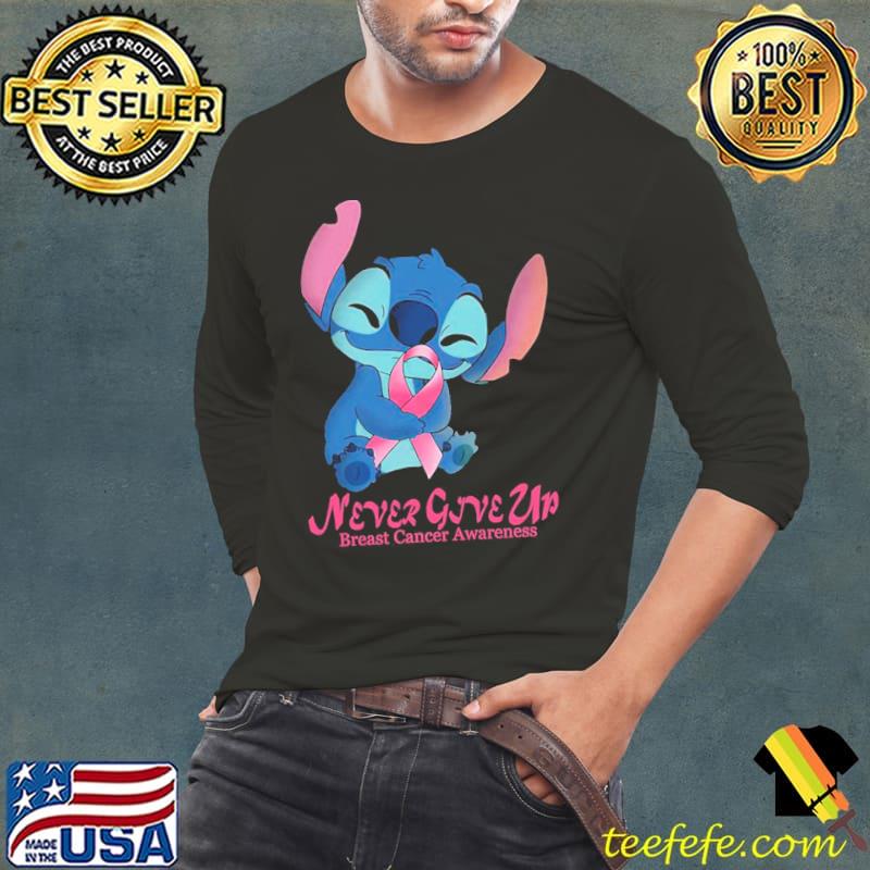 Never give up stitch nope breast cancer awareness classic s Long Sleeve Tee Never give up stitch nope breast cancer awareness classic s Long Sleeve Tee