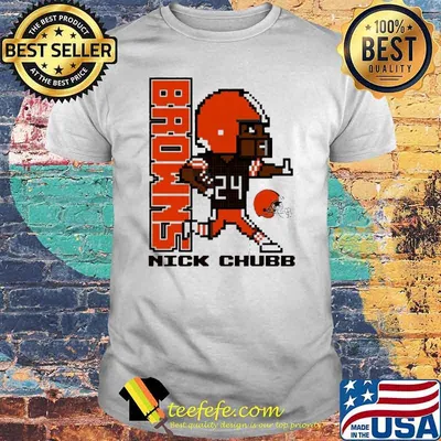 Nick Chubb Cleveland Browns Youth Pixel Player 2.0 shirt